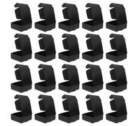 POPETPOP 20pcs Black Card Cookie Candy Boxes Foldable Easy to Store Packaging Boxes for Party Favors, Cake Shop, Handmade Gifts