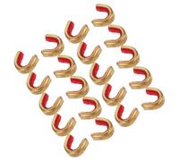 POPETPOP 20pcs Copper String Nocking Buckles Clips for Recurve and Compound Bowstring Set, Bowstring Accessories for Tuning and Target Practice in Red