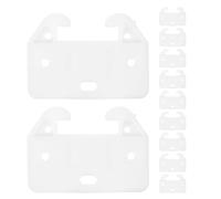 POPETPOP 20pcs Crab-Shaped Large Plastic Drawer Stoppers 58x41x16mm White Drawer Slide Replacement Parts for Cabinet and Dresser Sturdy Plastic Slide Guides for Kitchen and Furniture