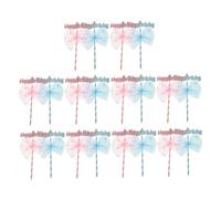 POPETPOP 20Pcs Cute Bowknot Cake Toppers for Birthday and Wedding Inserts for Effortless Cake Decoration Versatile Use for All Desserts