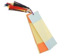 POPETPOP 20pcs DIY Blank Paper Bookmarks with Tassels, Unpainted Handmade Bookmarks for Crafting, 7x21cm Mixed Fish Roe Gold, Suitable for Readers and Students