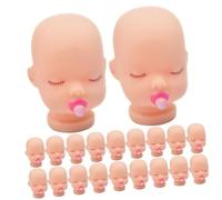 POPETPOP 20pcs Doll Heads Keychain DIY Accessories for Handmade Dolls Small Soft Parts for Repair and Decoration Cute Craft Supplies