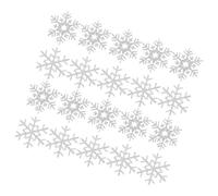 POPETPOP 20pcs Embroidery Patches Fabric Patches Silver Hand-Crafted Easy to Sew Delicate Stylish Shapes for Daily Life Beginners Craft Enthusiasts