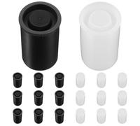 POPETPOP 20pcs Film Canisters with Caps Bulk Empty Camera Film Storage Containers Black and White Small Accessories Case for Photography and Craft Storage
