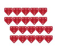 POPETPOP 20pcs Fire Extinguisher Wall Holder Heavy Duty Metal Brackets Triangular Hook Red Iron Space Saving Design Universal Compatibility for Industrial Use and Office