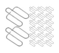 POPETPOP 20pcs Galvanized Pet Cage Feeder Box Clips Cage Door Fixing Spring Clips for Poultry Habitat Supplies and Animal Accessories