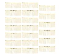 POPETPOP 20pcs Golden Iron Wire Side Combs with 30 Teeth, Decorative Hair Fork Clips for Secure Hold and Comfort Edges, for Bridal Updo Styling and Quick Styling before Work or Events