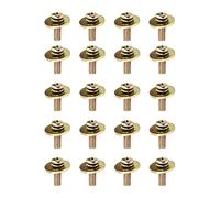 POPETPOP 20pcs Golden Metal Snare Screws Set for Drum Renovations, Practical and Sturdy Snare Lug Claw Hooks Tension Screws, Replacement Hardware for Drumset Maintenance