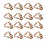 POPETPOP 20pcs Heavy Duty Double J Ratchet Hooks 2.5cm Cargo Snap Hooks Truck Tie down Straps for Securing Heavy Load Goods and Trailer Binding