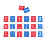 POPETPOP 20pcs Hot and Cold Water Stickers 3.6x3.6cm Acrylic Indicator Labels Self-adhesive Hot Cold Tap Stickers for Bathroom Kitchen Sink Faucet Signs