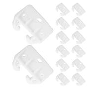POPETPOP 20pcs Large Crab-Shaped Plastic Drawer Hooks 58x41x16mm White Drawer Panel Fixing Clips for Cabinet and Dresser Tracks for Furniture