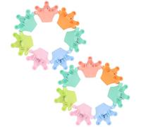 POPETPOP 20pcs Mini Crown Hair Claw Clips, Practical and Versatile Resin and Iron Hair Accessories, for School and Everyday Use