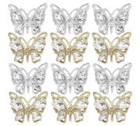 POPETPOP 20pcs Nail Decorations Nail Rhinestones Butterfly Shape Alloy Manicure Decoration Easy to Apply Stylish Charms Birthday Party