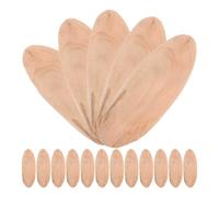 POPETPOP 20pcs Natural Driftwood Oval Wooden Slices Small Wood Chips for DIY Fish Tank Decorations and Woodcrafts, Unfinished Wood Discs for Aquarium and Crafting Projects