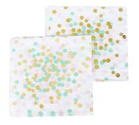 POPETPOP 20pcs Paper Napkins with Stars and Golden Dots, Highly Absorbent Disposable Dinner Napkins for Wedding and Birthday Party, Chic Pattern Design with Vibrant Colours