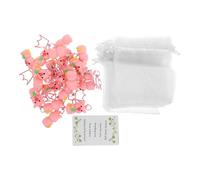 POPETPOP 20pcs Pink Pig Keychains with Four Leaf Clover Pendant, Creative Animal Keychain Pendants for Party Favors, Handbag and Backpack Charms, St Patrick’S Day Lucky Set