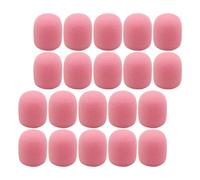 POPETPOP 20pcs Pink Sponge Lapel Headset Microphone Covers Windscreens Protective Mic Accessories to Protect Microphone from Moisture Replacement for Old or Broken Covers
