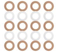 POPETPOP 20pcs Practical Pads Wax Warmer Protective Collars Rings 7x7 Inch Serrated Simple Design White Disposable Paper Mats for Hair Removal Wax Machine Protection