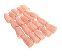 POPETPOP 20pcs Realistic Magician Thumb Tips with Fake Fingernails Soft Small Trick Props for Stage Illusions Disappearing Silk Scarf Party Entertainment and Prank