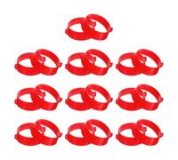POPETPOP 20pcs Red Abs Traffic Cone Chain Collars Barrier Chain Connector Kit with Enhanced Grip to Minimise Accidental Detachment, Suitable for Outdoor Conditions and Environments