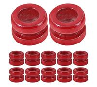 POPETPOP 20pcs Red Metal Folk Guitar String Beads for Electric Bass and Folk Electric Guitar, Unique Design with Easy Identification, Sturdy Accessories for Practice and Live Performances