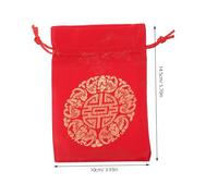 POPETPOP 20pcs Silk Drawstring Candy Packing Bags Small Jewelry Pouches for Chinese Year Gift Packaging Durable Lightweight