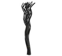 POPETPOP 20pcs Wave Aroma Diffuser Stick Reed Diffuser Sticks Black Rattan Fragrance Release Hand Carved for Living Room Kitchen