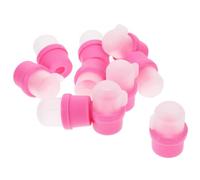 POPETPOP 20pcs Wearable Nail Polish Remover Caps Resin Glue Pink Soak off Nail Wraps Convenient to Wear Protect for Personal Use DIY Removal