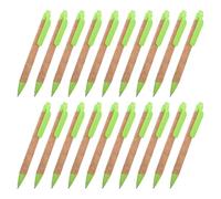 POPETPOP 20pcs Writing Pens with Smooth Ink Flow and Soft Cork Grip, Natural Wood Ballpoint Pens Featuring Kraft Paper and Cork Materials, for School Season Decor and Note Taking