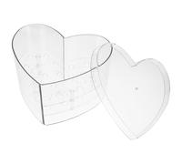 POPETPOP 21-holes Heart-shaped Acrylic Flower Box Packaging Solution Delicate Simple Floral Display for Valentine's Day Flowers
