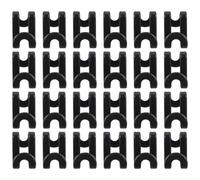 POPETPOP 24pcs Abs Plastic Clothes Hanger Connector Hooks with Smooth Edges for Space Saving and Orderly Arrangement, Mini Cascading Hanger Hooks for Closet Organisation