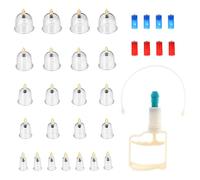POPETPOP 24pcs Abs Suction Cups Cupping Kit for Professional Chinese Therapy, Fits the Skin and Improves Immune Ability, for Face and Body Massage Relaxation