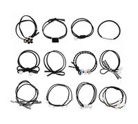 POPETPOP 24pcs Black Elastic Hair Ties Set High Elasticity Hair Scrunchies Ponytail Holders for Women Basic Rope Accessories for Daily Styling and Damage Prevention