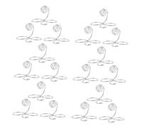 POPETPOP 24pcs Creative Metal Wire Table Number Holders with Desktop Memo Clips Elegant Wedding Seating Card Stands Artistic Photo and Message Card Holders for Party and Event Decor
