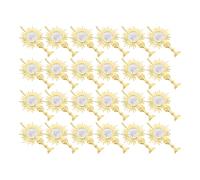 POPETPOP 24pcs Golden Holy-light Topper Set for Religion Party Decorations, Plastic Material Eye-catching Look, for Cake Decoration and Photography, Chic Style Enhancing Festival Atmosphere