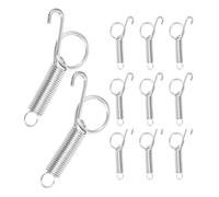 POPETPOP 24pcs Metal Spring Door Latch Hooks for Rabbit Dog Cat Bird Cages - Large Finger Spring Hooks for Small Animal Cage Door Fixing and Poultry Habitat Use