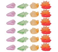 POPETPOP 24pcs Miniature Resin Sea Shells for Decorating with Glow the Dark Feature, Spiral Conch Shapes, for Familyfriendly DIY Projects and Miniature Beach Decor