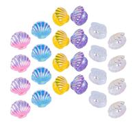 POPETPOP 24Pcs Pearl Shell Material Accessory Resin Not Easy to Break Chic Simple Design for Handicraft ’s Headwear