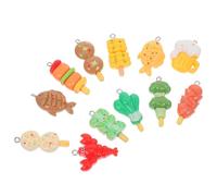 POPETPOP 24pcs Resin Food Jewelry Charms for Crafts DIY Necklace Earrings Pendants Bulk Mixed Style Adorable Mini Charms Not Easy to Fade Safe and Reliable for Crafting Assorted style