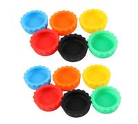 POPETPOP 24pcs Silicone Pet Food Bowls Shallow Reptile Feeding Cups for Bearded Dragons Lizards and Tortoises Multi-color Feeding Dishes for Terrarium Use