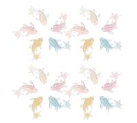 POPETPOP 250pcs Dolphin Nail Art Resin Charms Set with Pink White Yellow Purple Blue Mini Ocean Animal Decorations for Beach Themed Manicure and DIY Craft Supplies