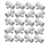 POPETPOP 25pcs Pvc Poultry Waterer Tee Fitting 1/2" Threaded Connector for Chicken, Ducks, and Geese Flexible Installation and Smooth Easy Clean Surface, for Production Houses and Fences