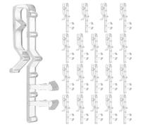 POPETPOP 25pcs Valance Clips: Hidden Channel Clear Blind Clips