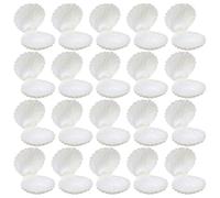 POPETPOP 25pcs White Seashell Small Jewellery Boxes Made of Sturdy Pp Material with Leakproof and Versatile Storage Features for Mermaid Themed Parties and Celebrations