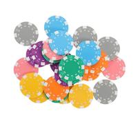 POPETPOP 28pcs Golf Course Markers Poker Chips Set Plastic Game Chips for Poker Night Board Games and Golf Ball Positioning