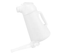 POPETPOP 2l Engine Oil Bottle with Long Nozzle Manual Oil Dispenser Container for Car and Household Machinery Outdoor Activities and Long Trips Jug