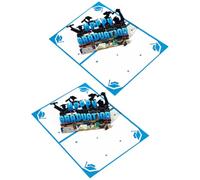 POPETPOP 2pcs 3d Graduation Greeting Cards with Realistic Owl Design, Portable Paper Blessing Cards for Festival and Graduation Celebration