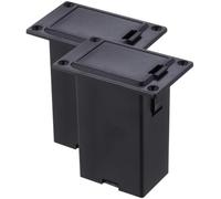 POPETPOP 2pcs 9v Battery Box for Guitar and Bass, Lightweight Portable Guitar Pickup Battery Case Holder, Black Plastic and Metal Construction Suitable for Indoor Performance