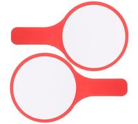 POPETPOP 2pcs A3 Red 15x25cm Dry Erase Paddles with Handle, Handheld Mini Whiteboard Voting and Scoring Signs for Classroom, Meeting, and Event Use