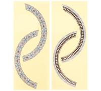 POPETPOP 2pcs Acoustic Guitar Sound Hole Rosette Stickers Self-adhesive Sound Hole Decor Decals Clover and Lattice Designs Guitar Parts for Classical and Accessories